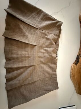 Abercrombie & Fitch Brown Plaid Pleated Skirt